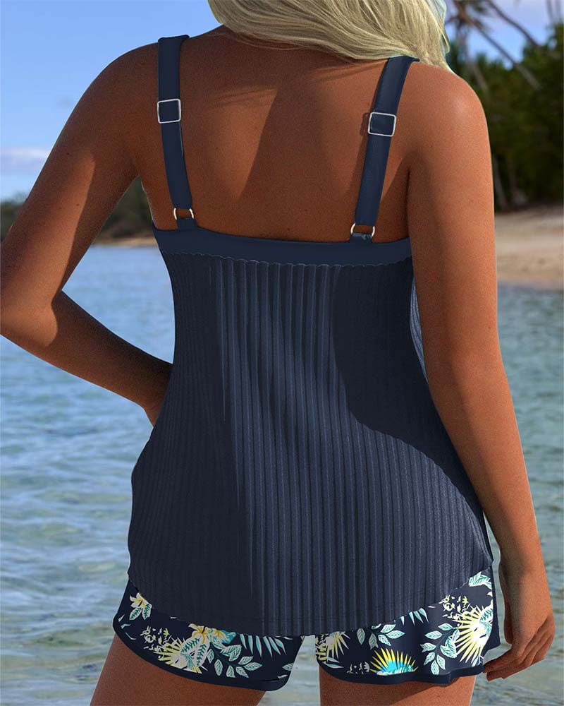Tankini Gestreept Tweedelig Strandshort
