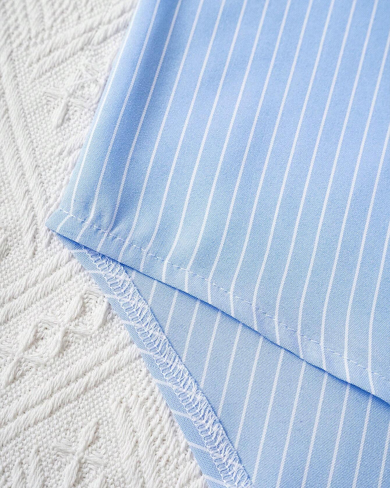 Casual top met gestreepte print en ronde hals