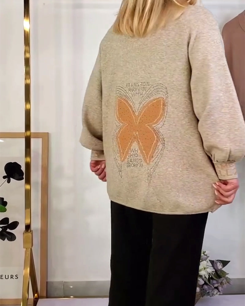 Cardigan casual effen kleur zak