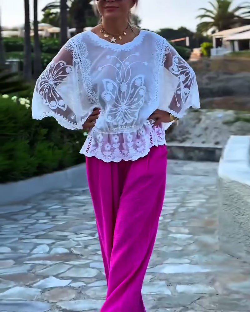 Blouse Effen Kleur Modieus