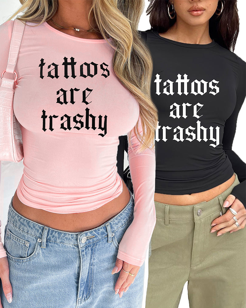 T-Shirt Strakke Lange Mouwen