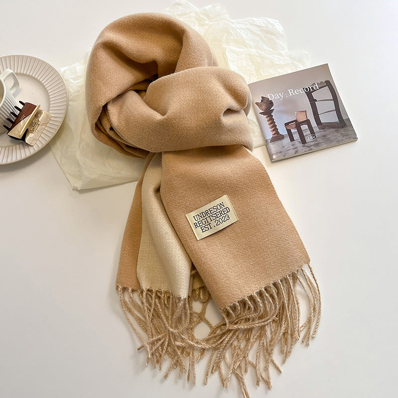 Verzorgende dubbelzijdige sjaal - luxe cashmere-gevoel dameswrap