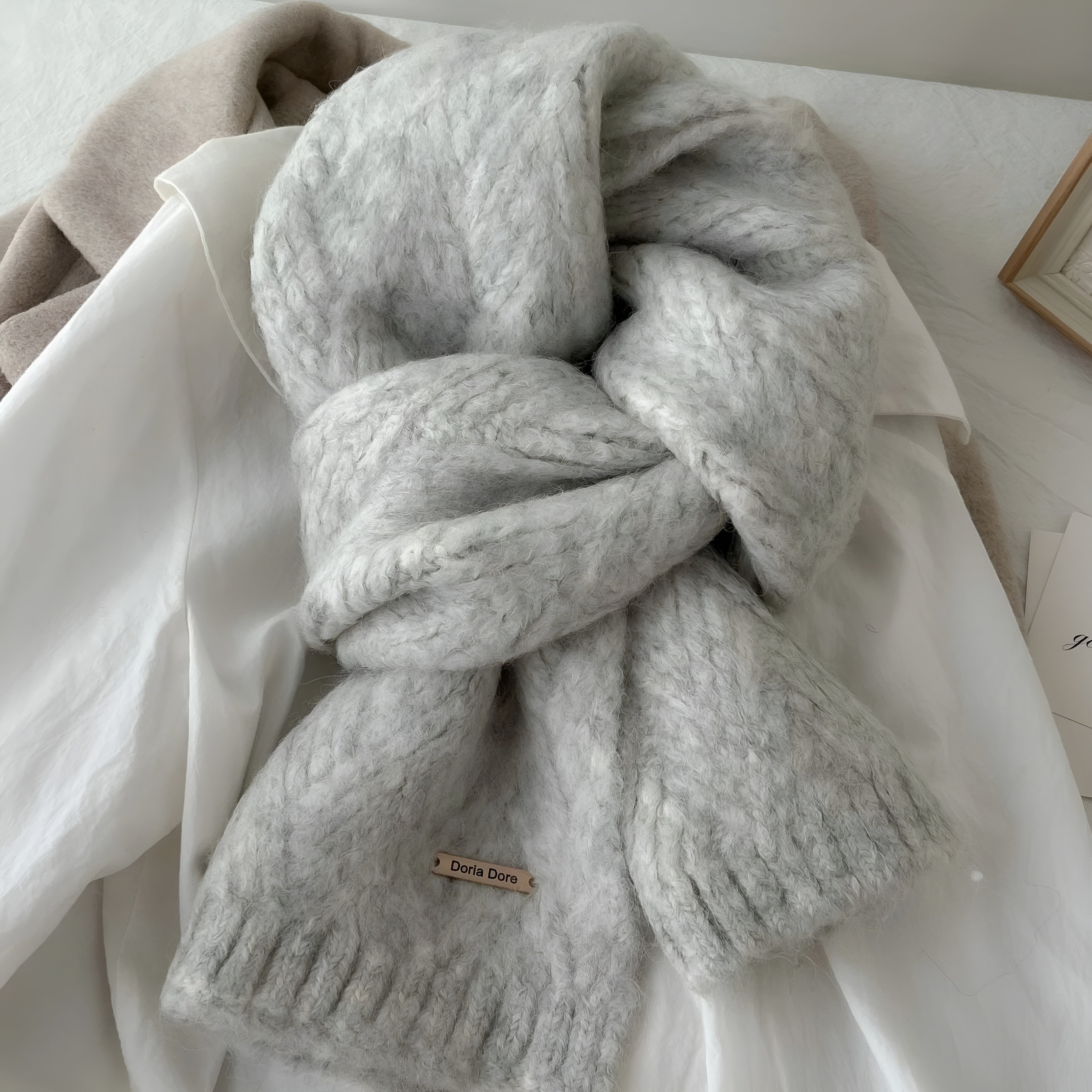 Luxe winter sjaal - zachte wolblend dameswrap