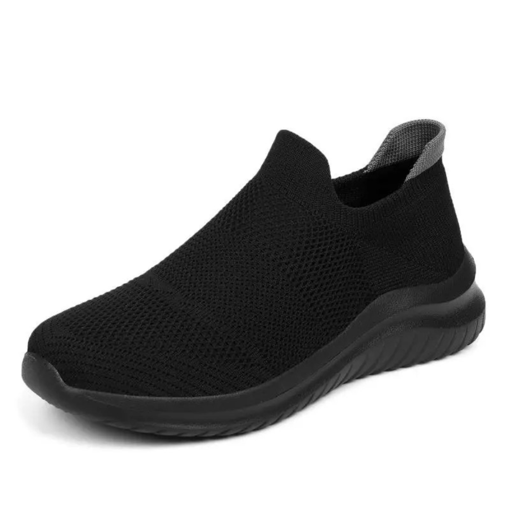Dames slip-on trainers - ademende gebreide schoenen
