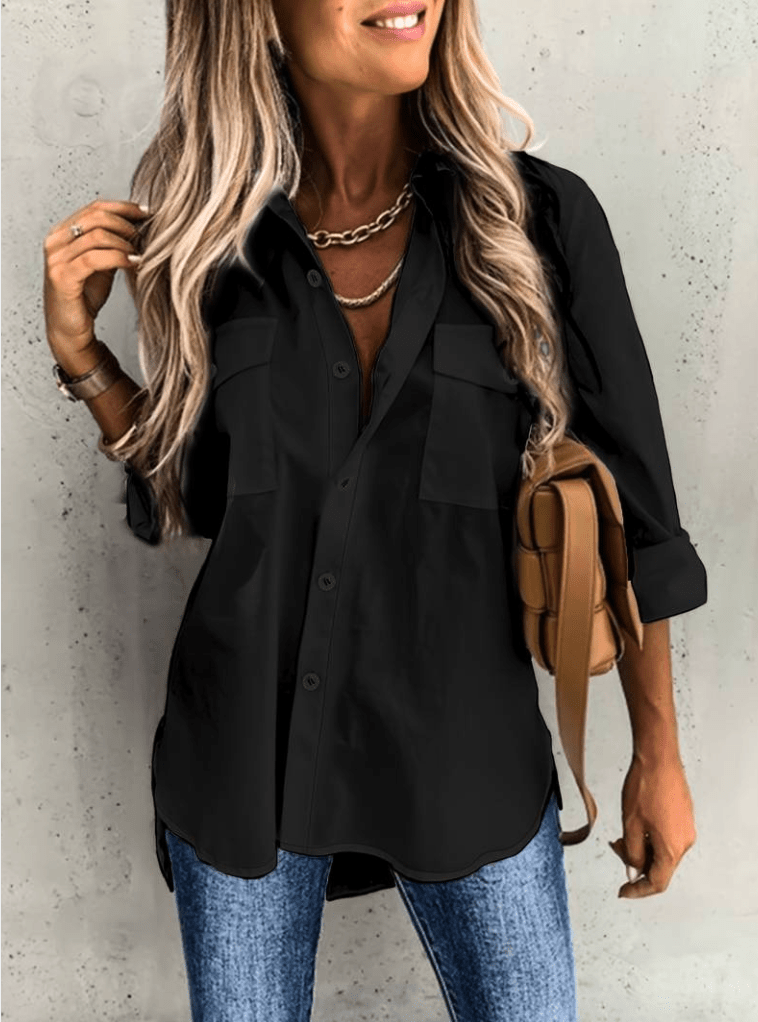 Dames casual shirt lichtgewicht lange mouwen blouse - veelzijdige dagelijkse stijl voor modieuze vrouwen