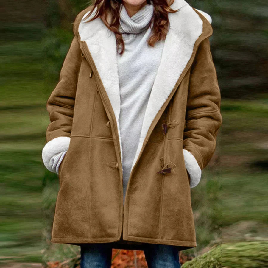 Dames shearling jas - warme en trendy winterjas