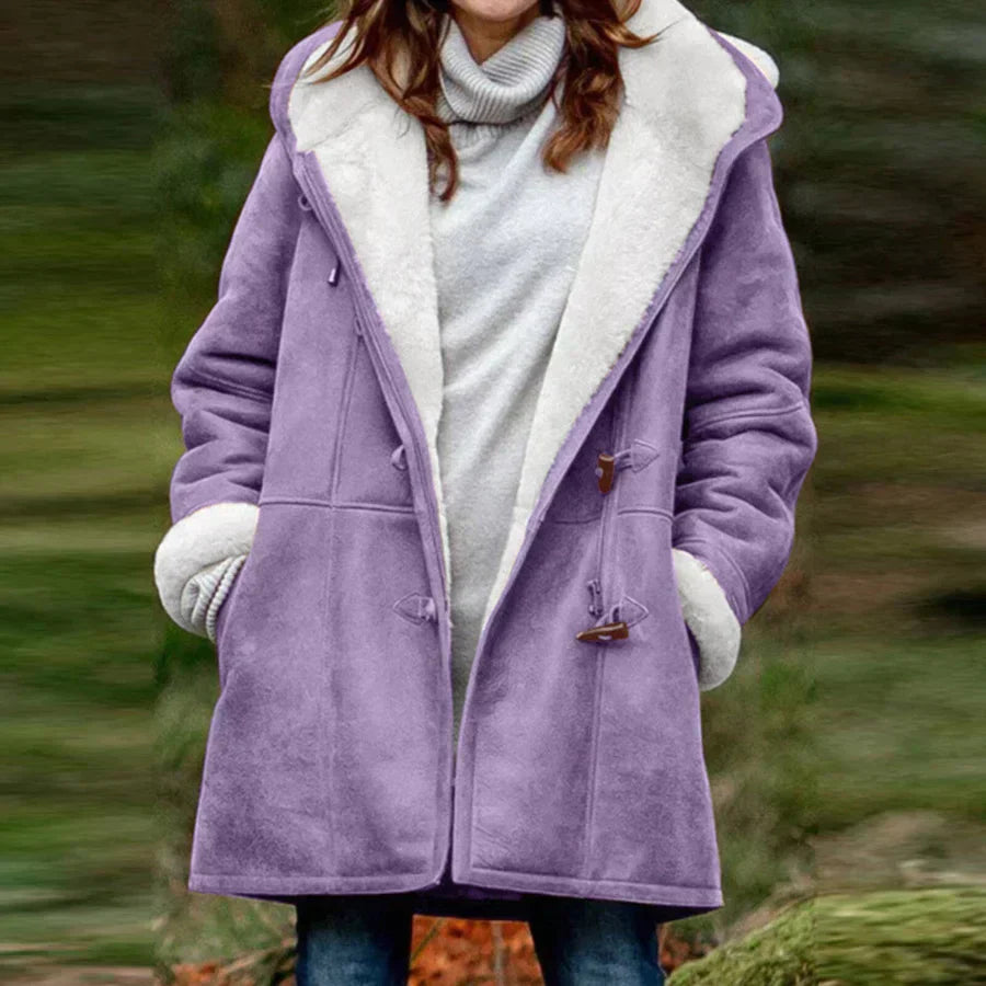 Dames shearling jas - warme en trendy winterjas