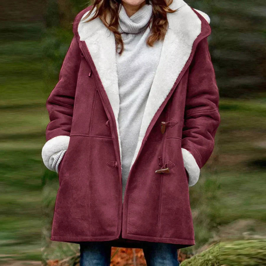 Dames shearling jas - warme en trendy winterjas