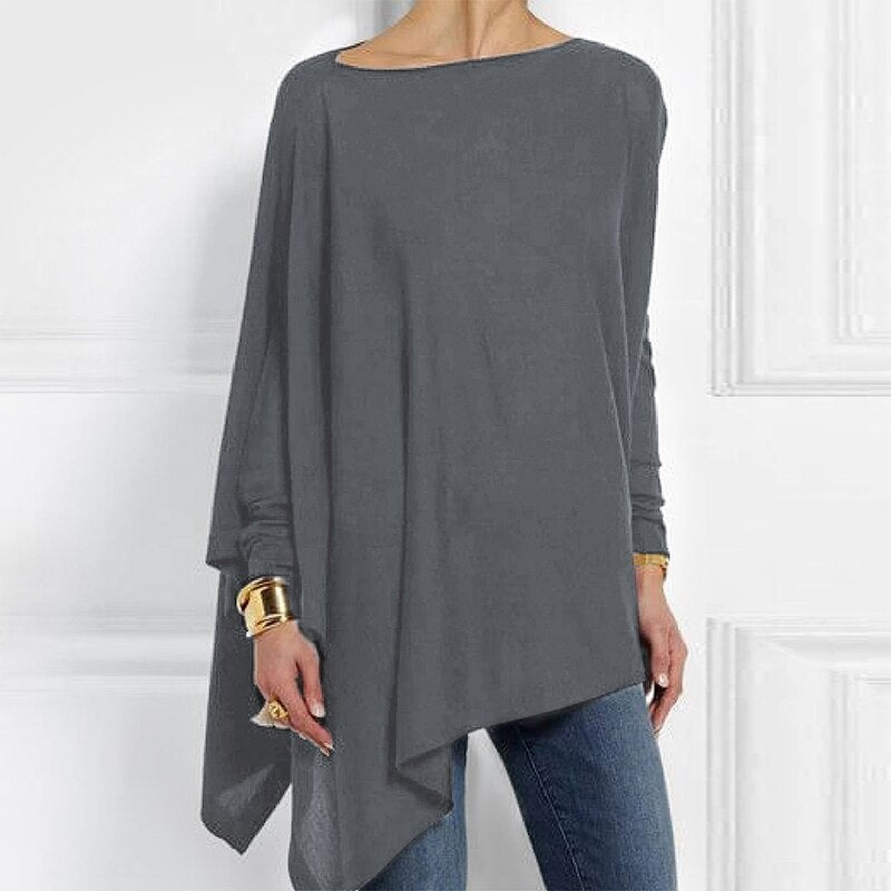 Dames oversized top - stijlvolle lange mouw tuniek voor dagelijks gebruik